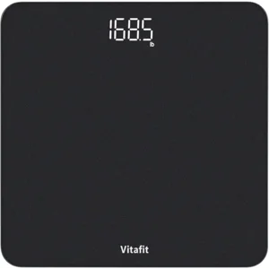Vitafit Digital Bathroom Scale for Body Weight, Weighing Professional Since 2001, Clear LED Display and Step-On, 3*AAA Batteries Included, 400lb/182kg, Spray Silver Black