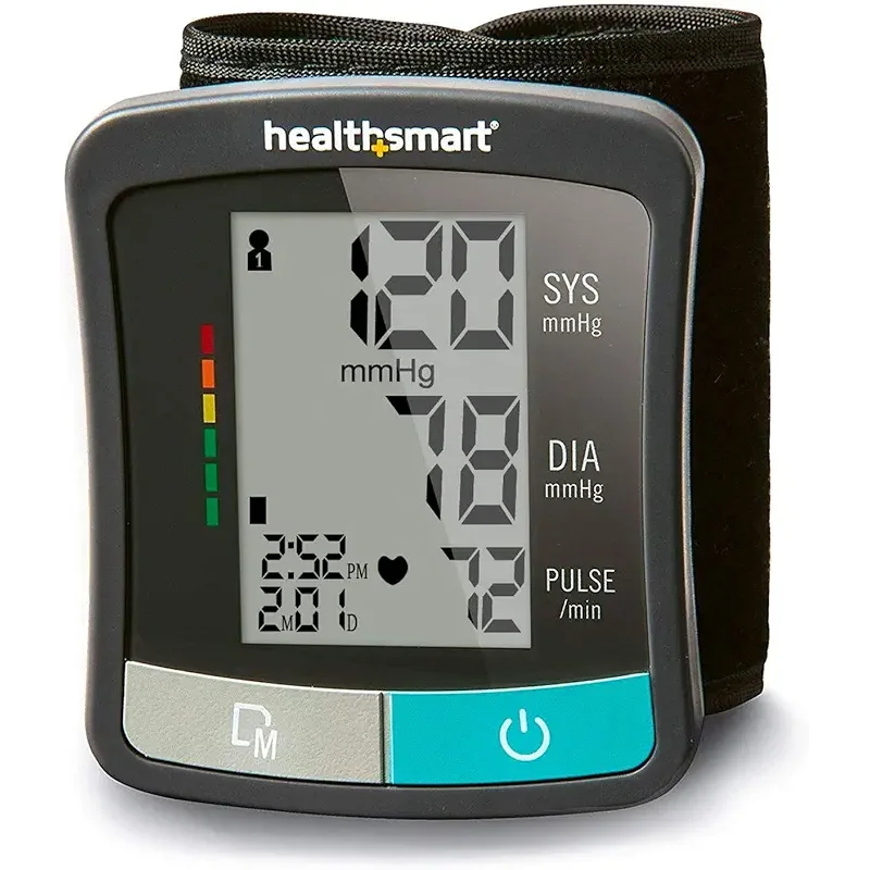 HealthSmart Digital Standard Blood Pressure Monitor with Automatic Upper Cuff That Displays Pulse Rate and Irregular Heartbeat, Stores up to 120 Readings for 2 Users (Pack of 48)
