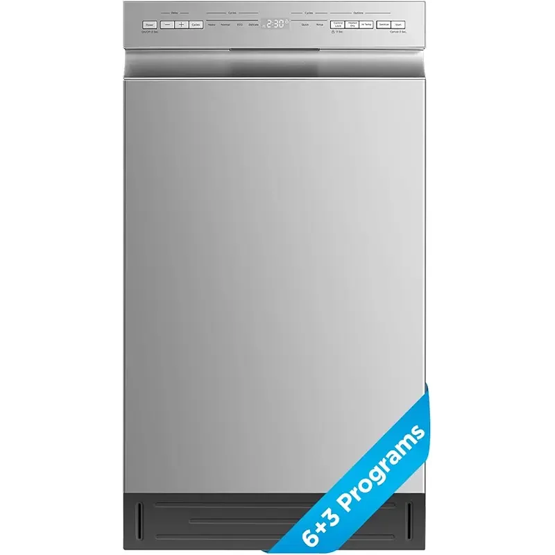 Midea MDF18A1AST Built-in Dishwasher with 8 Place Settings, 6 Washing Programs, Stainless Steel Tub, Heated Dry, Energy Star