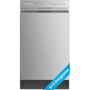 Midea MDF18A1AST Built-in Dishwasher with 8 Place Settings, 6 Washing Programs, Stainless Steel Tub, Heated Dry, Energy Star