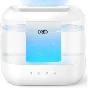 Dreo Humidifiers for Bedroom, 4L Top Fill for Large Room, 36H Runtime, 28 dB Quiet Supersized Cool Mist Air Humidifier for Baby Nursery, Plants, Indoor, Night Light, Easy to Clean & Fill