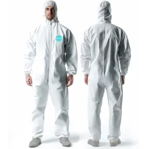 Hazmat Suits, Heavy Duty Full Body Disposable Paint Suits, Coveralls with Hood, Elastic Wrists & Ankles