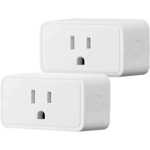 Amazon Basics Smart Plug, Works with Alexa Only, 2.4 GHz Wi-Fi, No Hub Required, 2 Pack, White