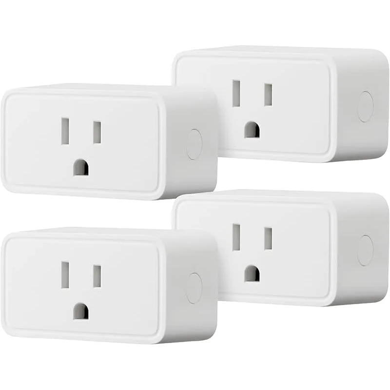 Amazon Basics Smart Plug, Works with Alexa Only, 2.4 GHz Wi-Fi, No Hub Required, 4-Pack, White