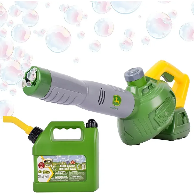 John Deere Bubble Leaf Blower Toy for Kids Includes 24oz Bubble Refill Gas Can, Outdoor Bubble Machine for Kids, Easy to Use, Outdoor Play, Great Gift Toddler 3+