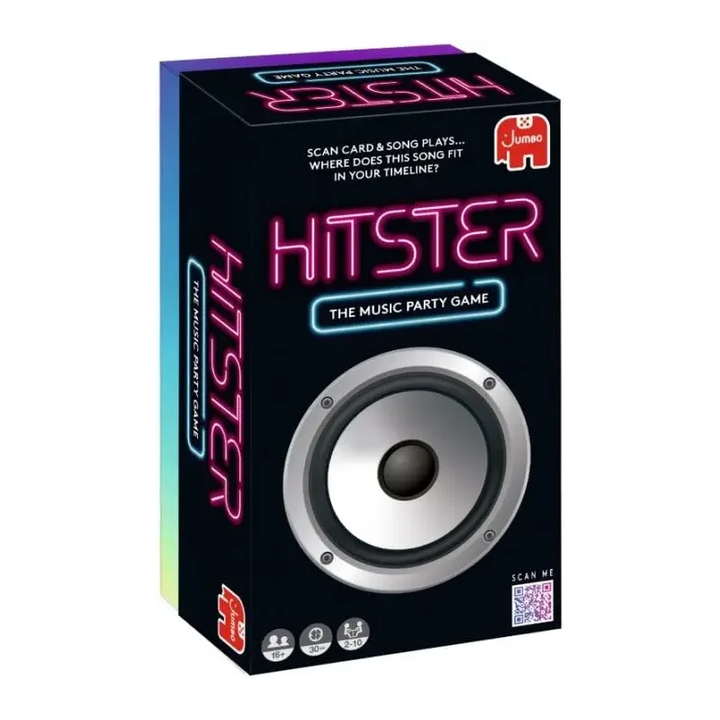 Jumbo Hitster - The Music Party Board Game, Card Game, Fun Music Quiz Game, 2-10 Players - 300 Plus Iconic Music Hits - Great for Adult and Family Game Nights (US Edition)