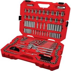 CRAFTSMAN Socket Set, 159 Piece Socket Wrench Set Mechanics Tools 1/4-in., 3/8-in., and 1/2-in(, 6 Point and 12 Point (CMMT12125)