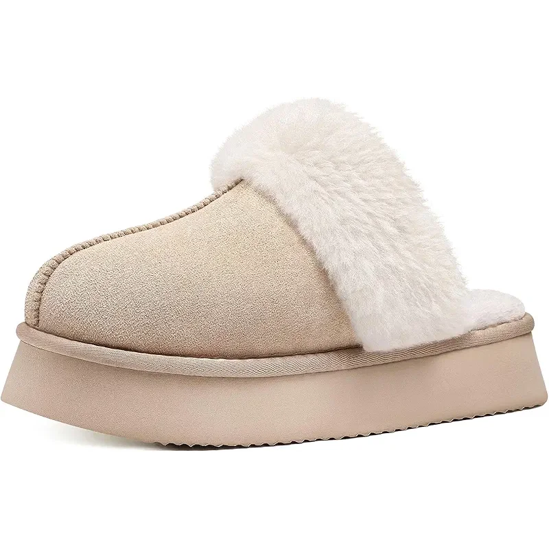 Litfun Women's Fuzzy Memory Foam Slippers Fluffy Winter House Shoes Indoor and Outdoor