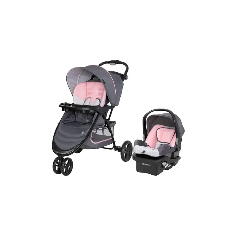 Baby Trend EZ Ride Travel System with EZ-Lift™ Infant Car Seat, Dash Pink