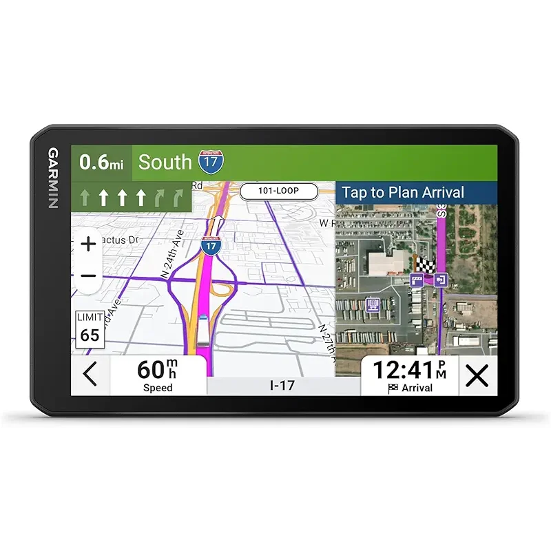 Garmin dezl OTR720, Large 7' GPS Navigator, Custom Truck Routing, Satellite Imagery, Wind Speed, Community-Shared Loading Docks & Parking Availability