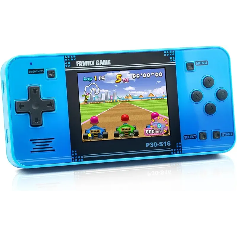 Handheld Game for Kids -Preloaded 220 Retro Video Games, Portable Gaming Player with Rechargeable Battery 3.0" LCD Screen, Mini Arcade Electronic Toy Gifts for Boys Girls (Blue)