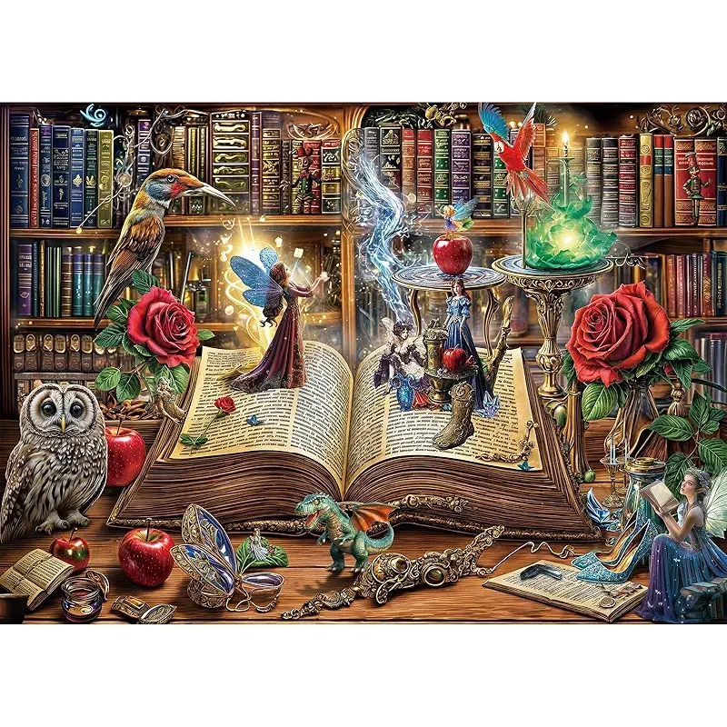 Magic Book Jigsaw Puzzles, 1000 Piece Puzzle for Adults, Family Puzzles Game, Fun Relaxing Challenging, Interlock Perfectly No Dust, Home Wall Decor, Gift for Valentine Friends Parents Kids