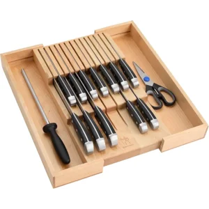 Henckels Statement 15-pc Knife Set with In-Drawer Knife Tray, Razor-Sharp, German Engineered Informed by over 100 Years of Experience, Lightweight and Strong, Dishwasher Safe