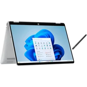 HP OmniBook 5 Flip 2-in-1 14" Full HD+ Touch-Screen Laptop | Intel Core 5 120U|Intel Graphics| Copilot | Webcam| Silver | 8GB RAM DDR5 | 512GB SSD |Windows 11 Home |Bundle with Stylus Pen