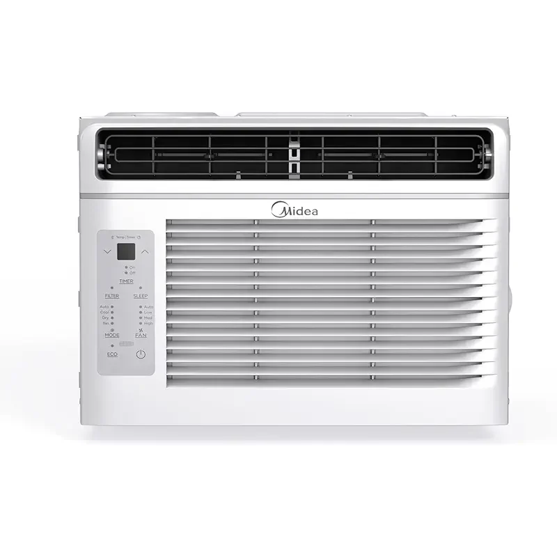Midea 5,000 BTU EasyCool Window Air Conditioner - Cool up to 150 Sq. Ft. with Easy-to-Use Mechanical Controls and Reusable Filter, Perfect for Small Bedroom, Living Room, Home Office
