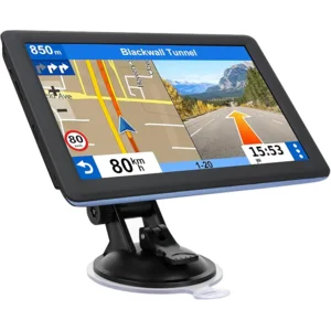 7" GPS Navigator for Car Truck RV, Car GPS Navigation System with 2025 Maps, Lifetime Free Updates, Voice Guidance, Speed & Red-Light Camera Alerts, Custom Truck Routing
