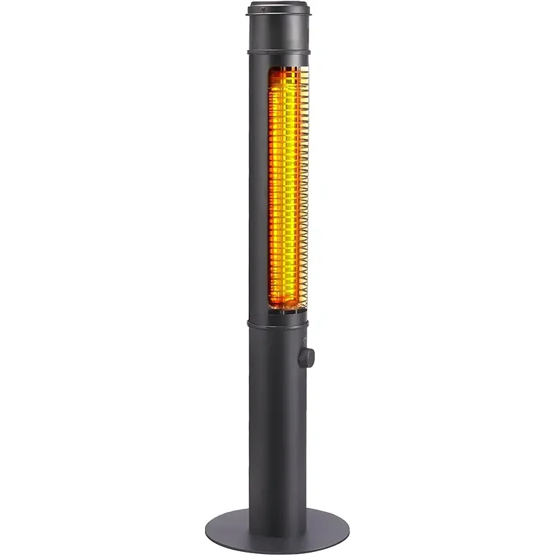 Electric Outdoor Heater for Patio, 1500W 40" Large Standing Space Infrared Heaters for Indoor Outdoor Use, Carbon Fiber Radiant Tower Heater for Yard, Garage, Home