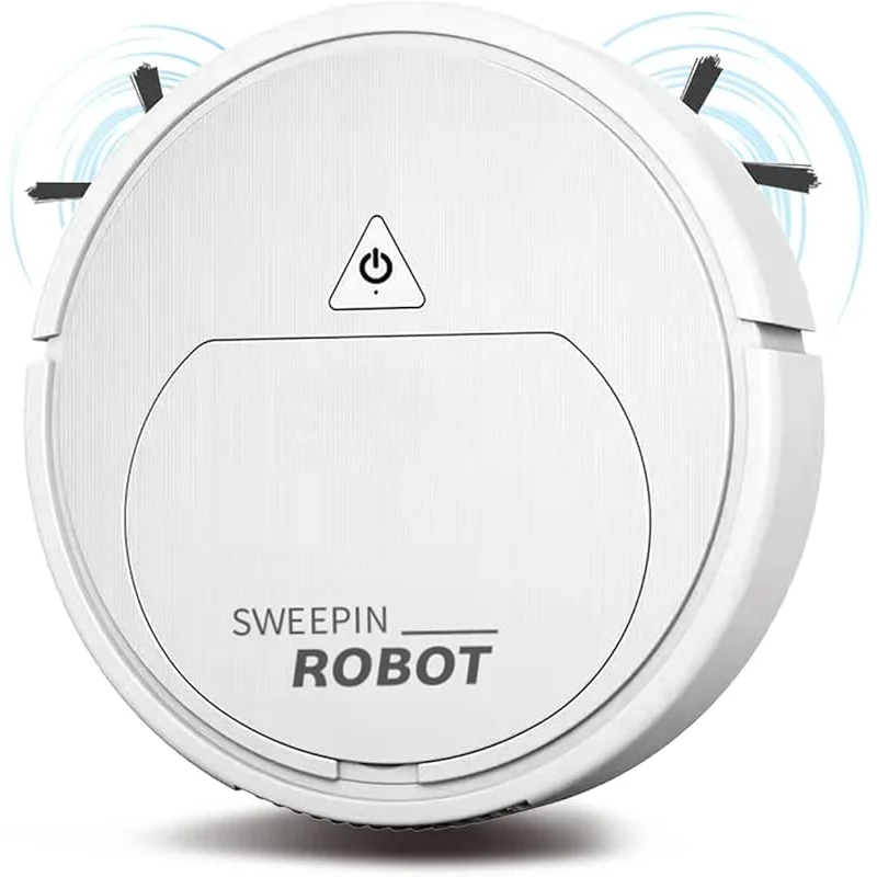 Robot Vacuum Suction Ultra-Strong Suction, One-Touch Start, Slim Design, Rechargeable, Ideal for Hardwood Floors,Pet Hair Specialist Robot Vacuum with Tangle-Free Brushroll