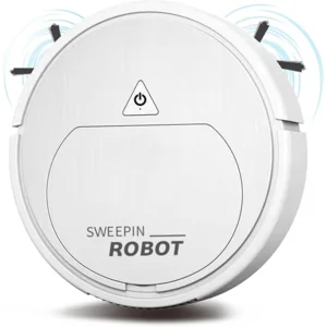 Robot Vacuum Suction Ultra-Strong Suction, One-Touch Start, Slim Design, Rechargeable, Ideal for Hardwood Floors,Pet Hair Specialist Robot Vacuum with Tangle-Free Brushroll