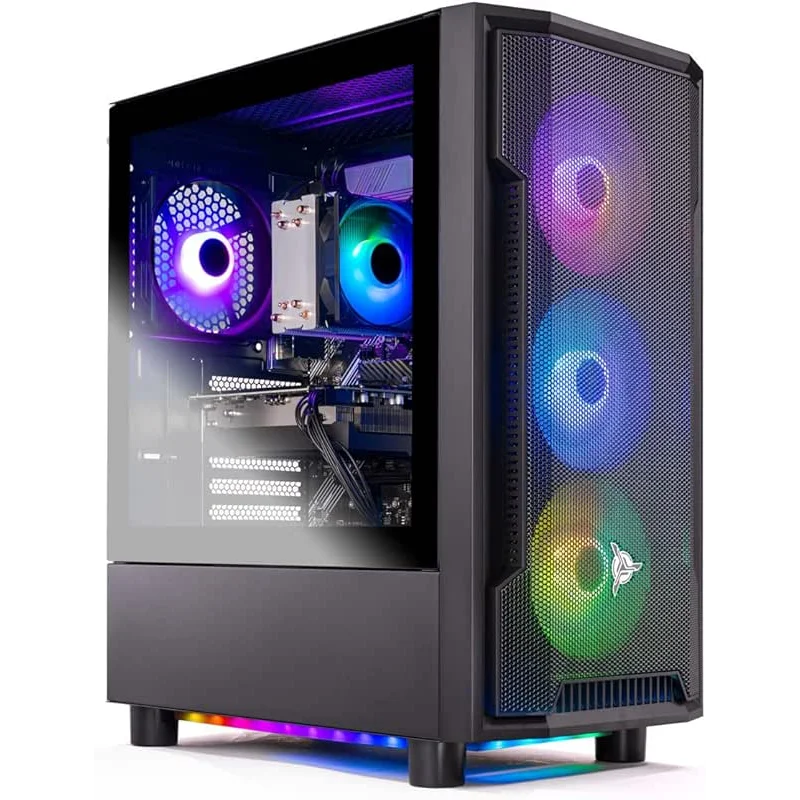 Skytech Gaming Shadow Gaming PC, AMD Ryzen 7 7700X 4.5GHz, NVIDIA RTX 5060, 1TB Gen4 NVMe SSD, 32GB DDR5 RAM 5600, 650W Gold PSU, Wi-Fi, Win 11, Desktop