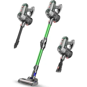 Cordless Vacuum Cleaner, Upgraded 150W 15KPA 70 Minute Cane and Bend Vacuum Cleaner, Powerful Suction, Rechargeable, Lightweight, for Home/Pet Hair/Carpet/Floors