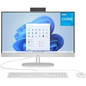 HP 24 Touchscreen All-in-One Desktop Computer for Home and School, Intel Processor, 23.8" FHD Display, 32GB DDR4 RAM, 1TB PCIe SSD, WiFi 6, Bluetooth 5.3, Business AIO, White