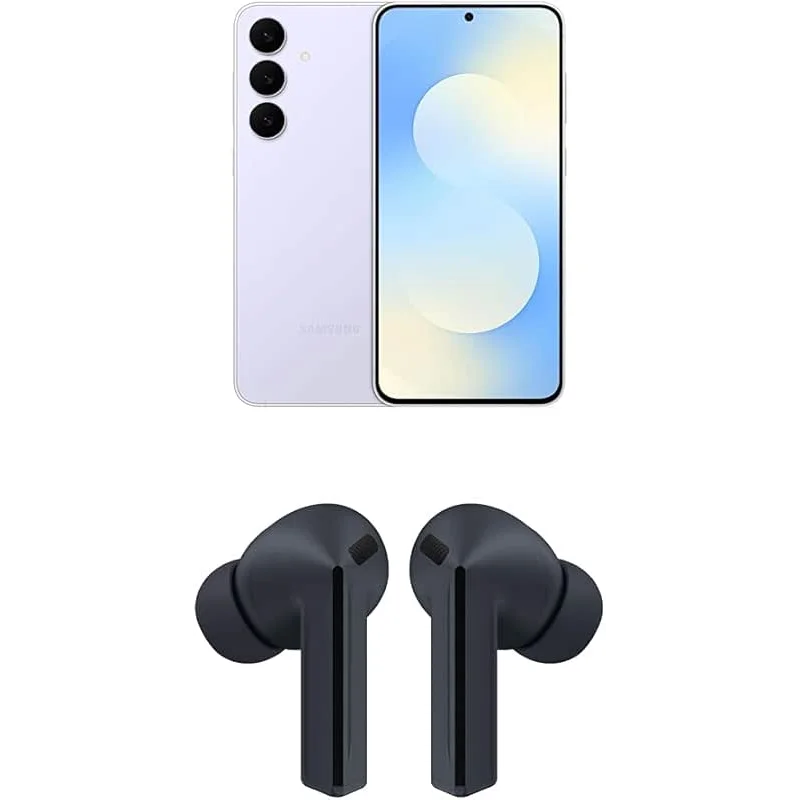 Samsung Galaxy S25 FE 256GB Unlocked AI Smartphone, Icyblue w/Galaxy Buds 3 FE True Wireless Bluetooth Earbuds, Black