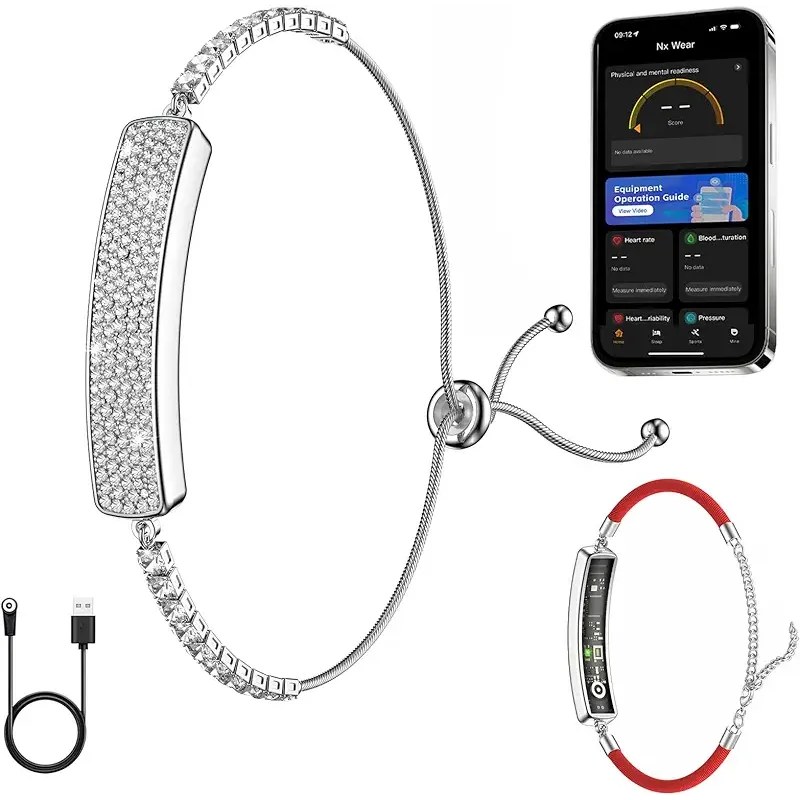 Fitness & Sleep Tracker with 2 Bands, Smart Bracelet for Women,Stylish & Ultra-Light Smart Bracelet, 24/7 Heart Rate, Blood Oxygen & Stress Monitor, Waterproof Health Trackers Gifts for Girls