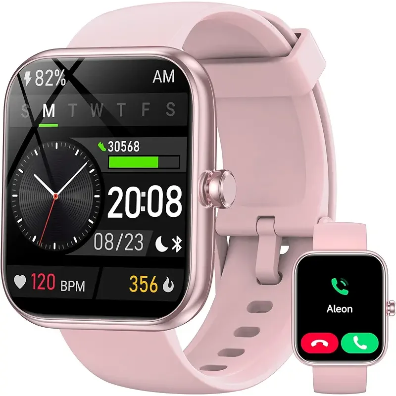 1.83" HD Smart Watch with Alexa Built-in‌, Fitness Tracker Compatible with iOS/Android Pink