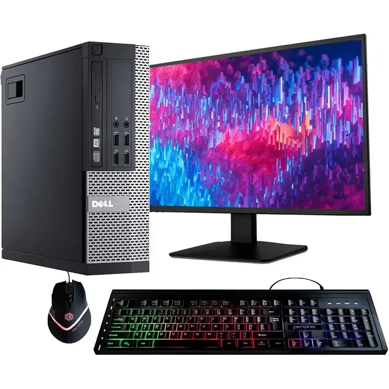 Dell Optiplex 9020 Desktop Computer PC, Intel Quad-Core i5, 500GB HDD Storage, 8GB DDR3 RAM, WiFi, 20 in Monitor, RGB Productivity Bundle, Windows 11 Pro (Renewed)