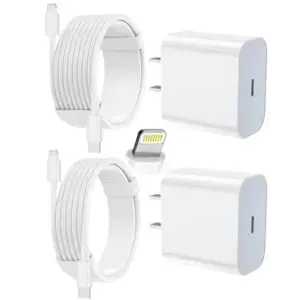 iPhone Charger Fast Charging 2 Pack Type C Wall Charger Block with 2 Pack [6FT&10FT] Long USB C to Lightning Cable for iPhone 14/13/12/12 Pro Max/11/Xs Max/XR/X,AirPods Pro