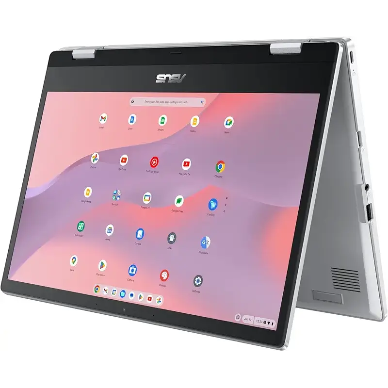 ASUS Chromebook Flip CX1 Convertible Laptop, 14" FHD NanoEdge 360-degree Touchscreen, Intel Celeron N4500 Processor, 128GB eMMC Storage, 8GB RAM, ChromeOS, Transparent Silver, CX1400FKA-AS88FT
