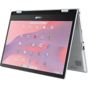 ASUS Chromebook Flip CX1 Convertible Laptop, 14" FHD NanoEdge 360-degree Touchscreen, Intel Celeron N4500 Processor, 128GB eMMC Storage, 8GB RAM, ChromeOS, Transparent Silver, CX1400FKA-AS88FT